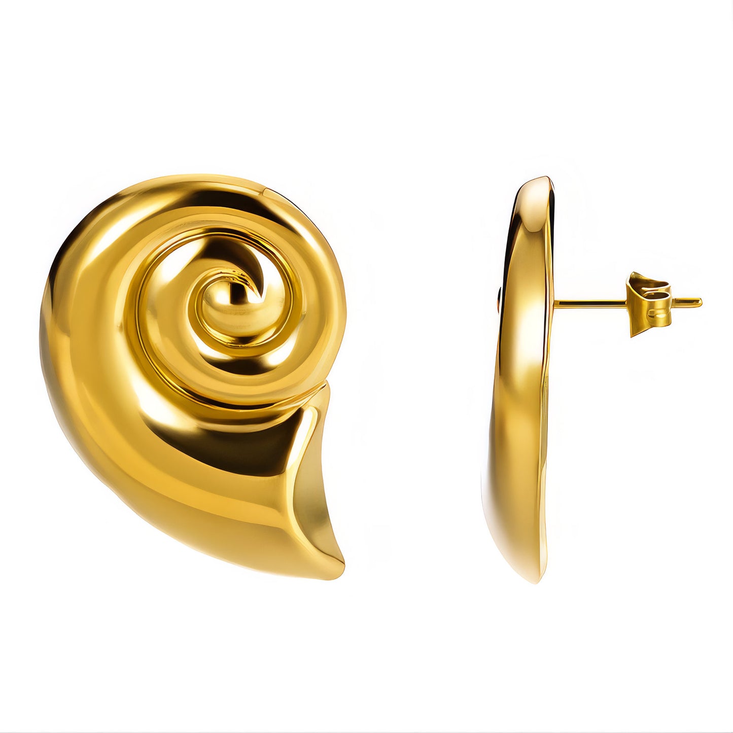 Gold Seashell Earrings