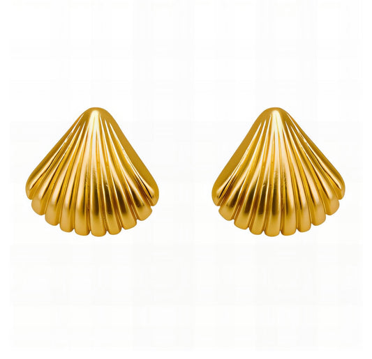 Marina Shell Gold Earrings