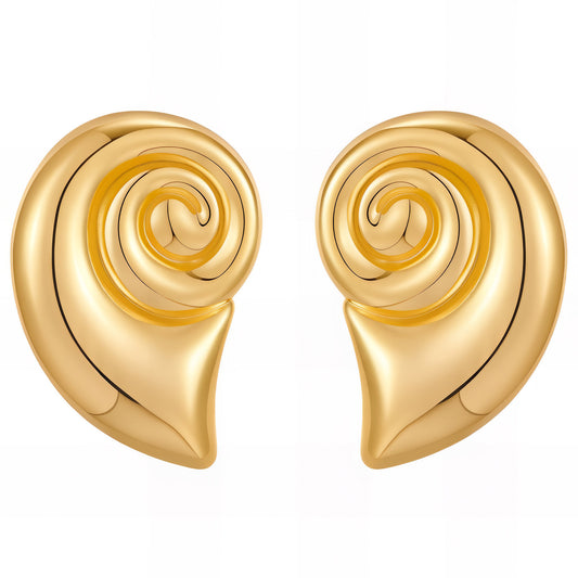 Gold Seashell Earrings