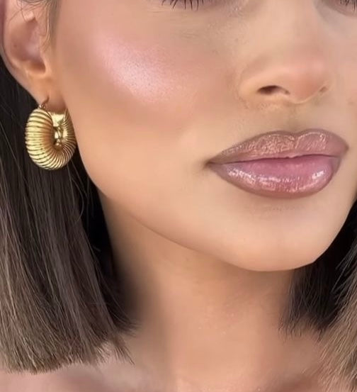 Gold Chunky Hoop Earrings