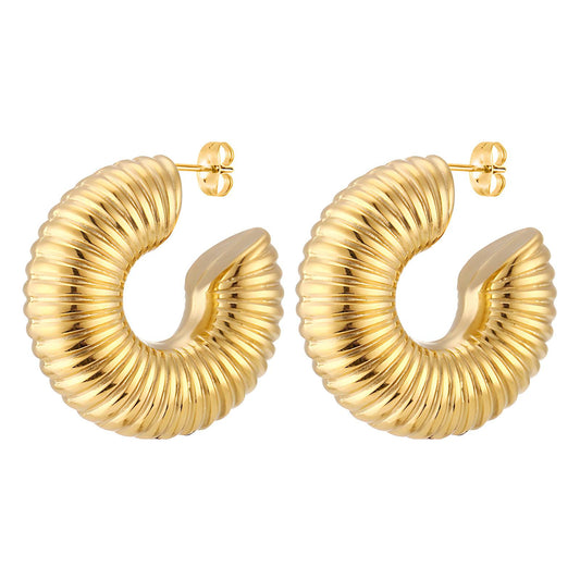 Gold Chunky Hoop Earrings