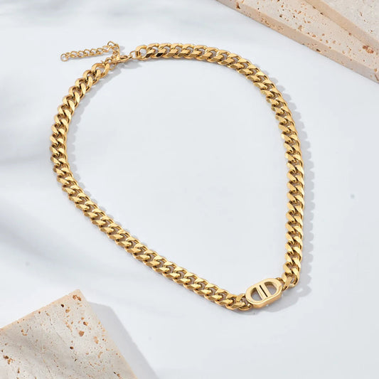 CD Gold Chain Necklace