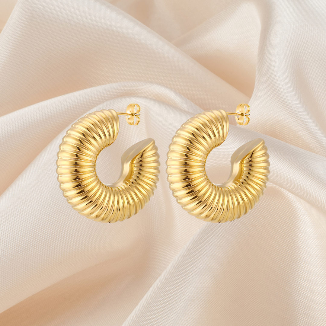 Gold Chunky Hoop Earrings