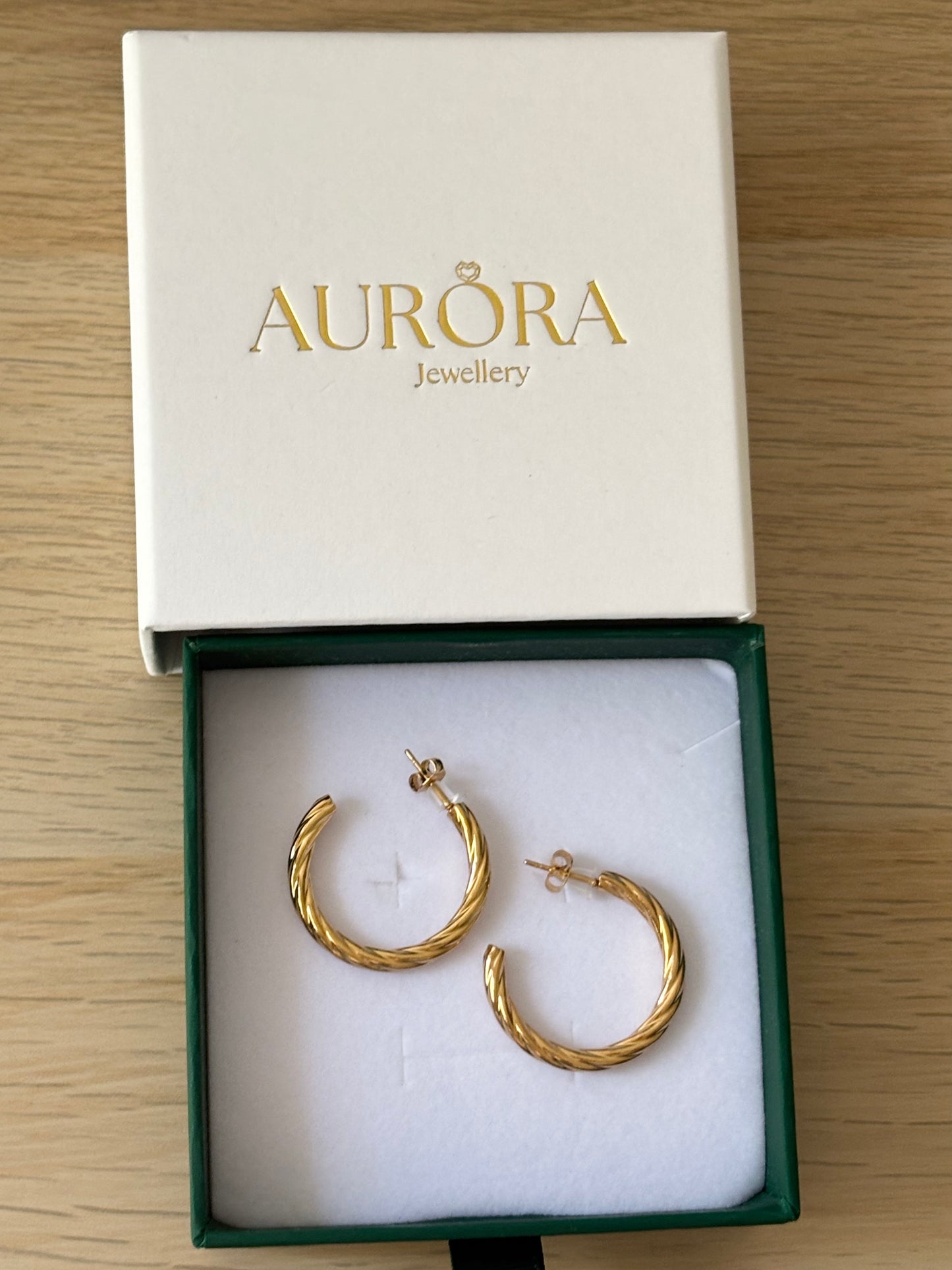 Gold Twist Hoops