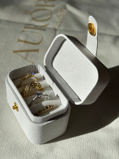 Gold Circles Diamanté Ring