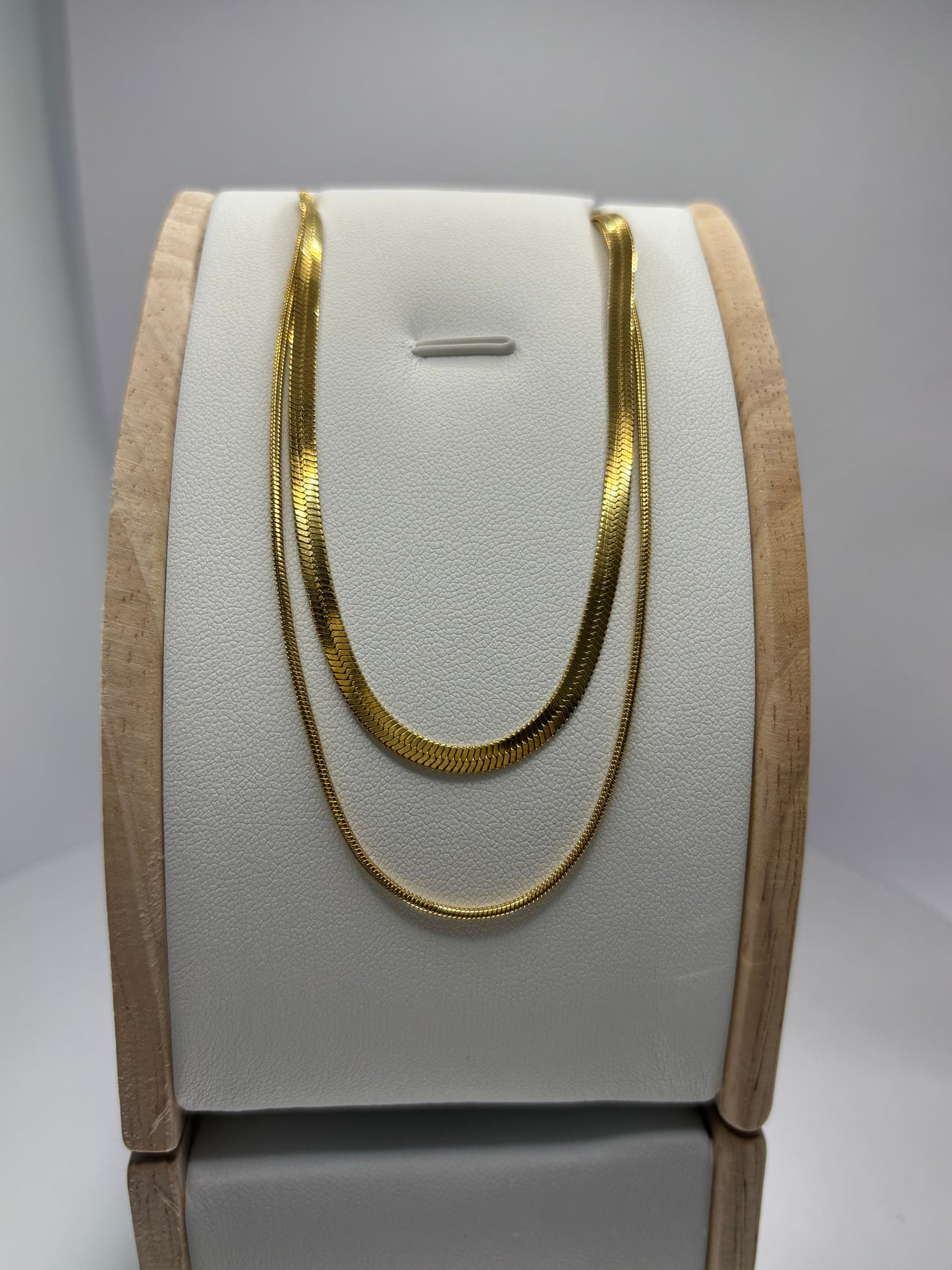 Two Chained Gold Necklace