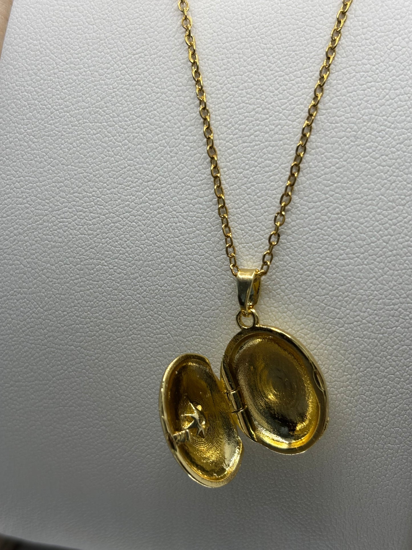 Oval Gold Locket Necklace