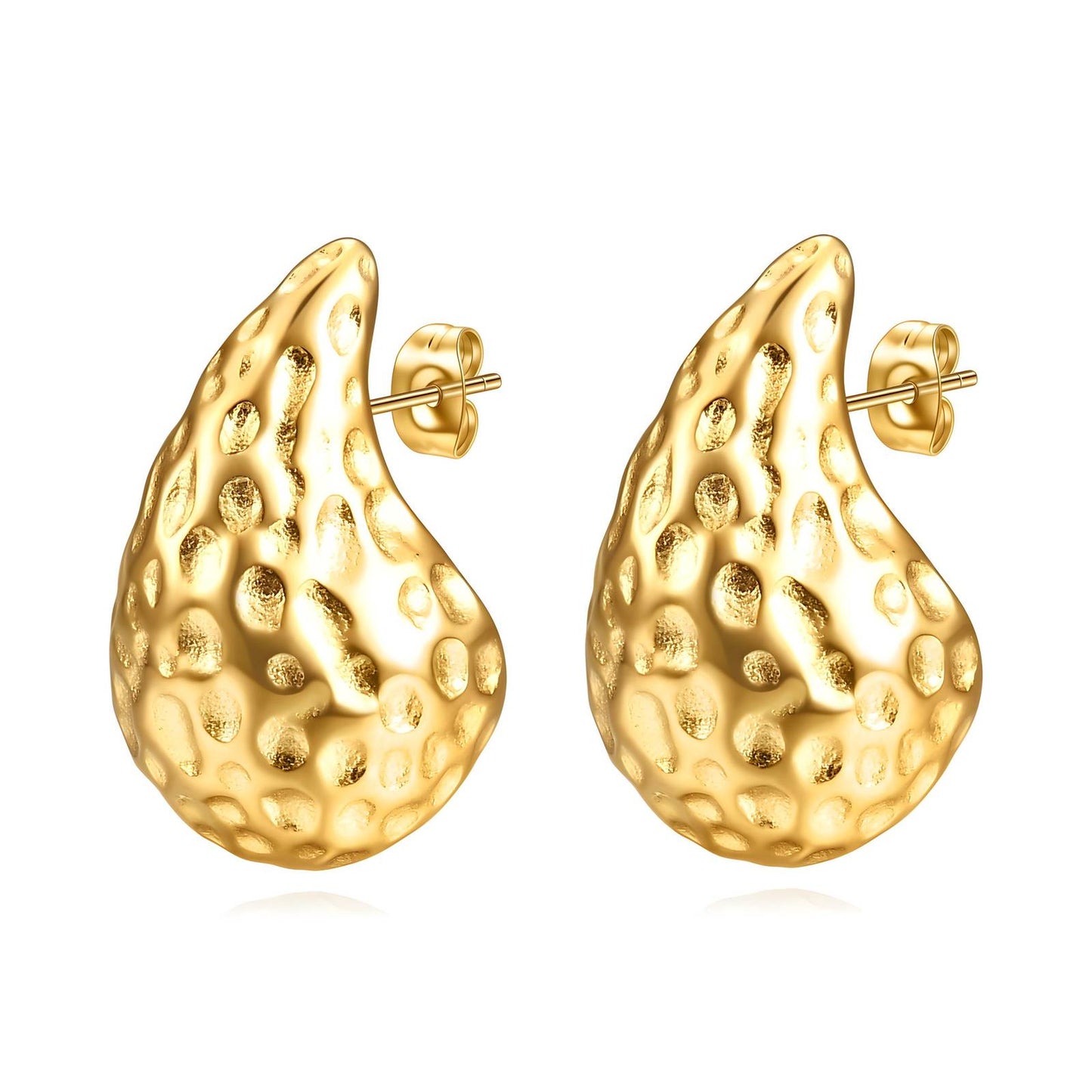 Textured Tear Drop Earrings