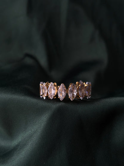 Diamanté Marquise Gold Ring
