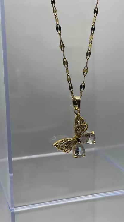 Monarch Butterfly Gold necklace