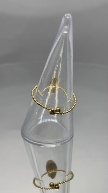 Pear Diamanté Gold Ring